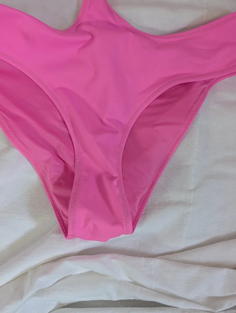 SKIMS Recycled Swim Cut Out Halter Neck Monokini Swimsuit Bikini Taffy Pink